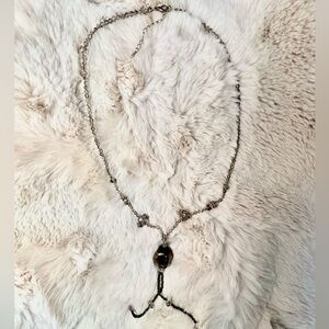 Vintage Czechoslovakian Glass and Crystal Beaded and Rhinestone Necklace